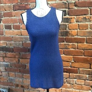 White House black market blue small tank sweater